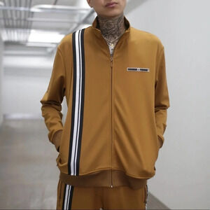 Rare Homme+Femme LA Trademark Track Jacket in Cognac, Medium, NWT